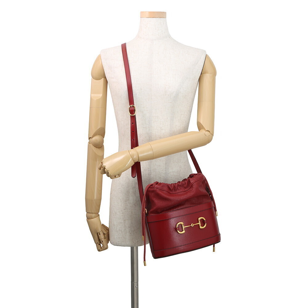 Gucci Shoulder Bag Horsebit Leather Bucket - Picture 5 of 10
